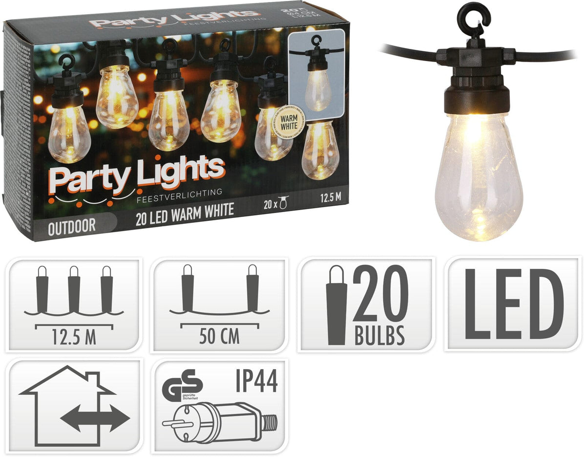 Alpha 55 Guirlande LED 12,5m 20 ampoules blanc-chaud