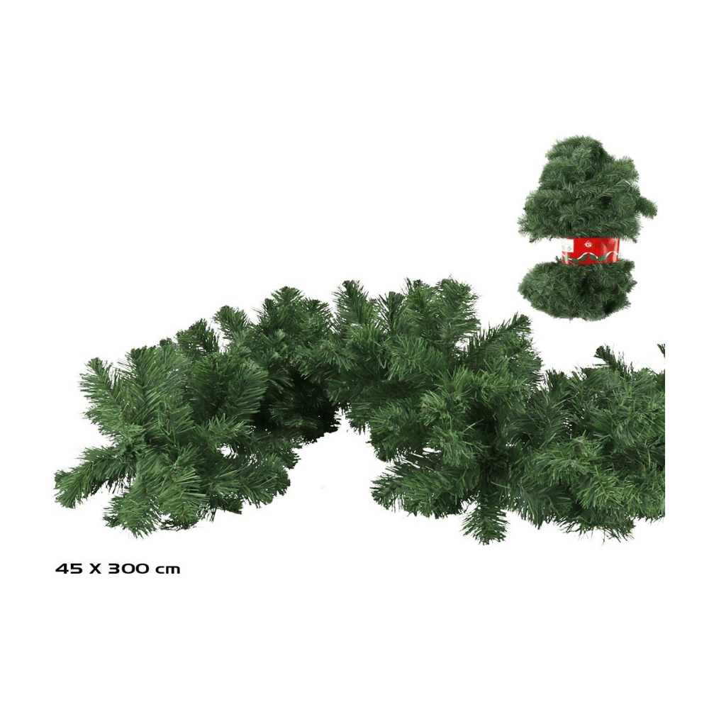 Alpha 55 Guirlande Vert Guirlande verte – Décoration de Noël classique et élégante