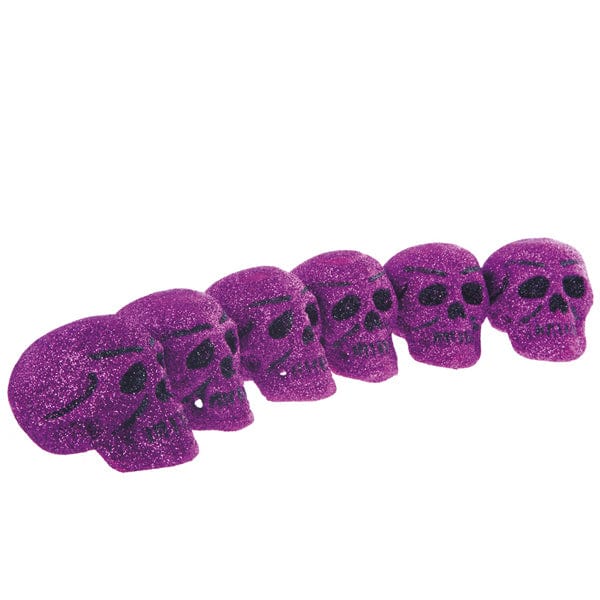 Alpha 55 Halloween déco, crâne pailleté 10 cm
