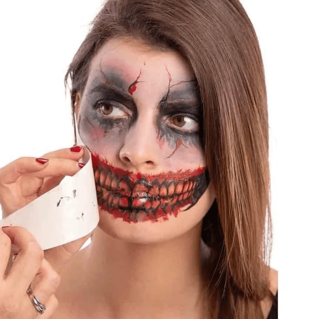 Alpha 55 Halloween tatoo visage bouche sang