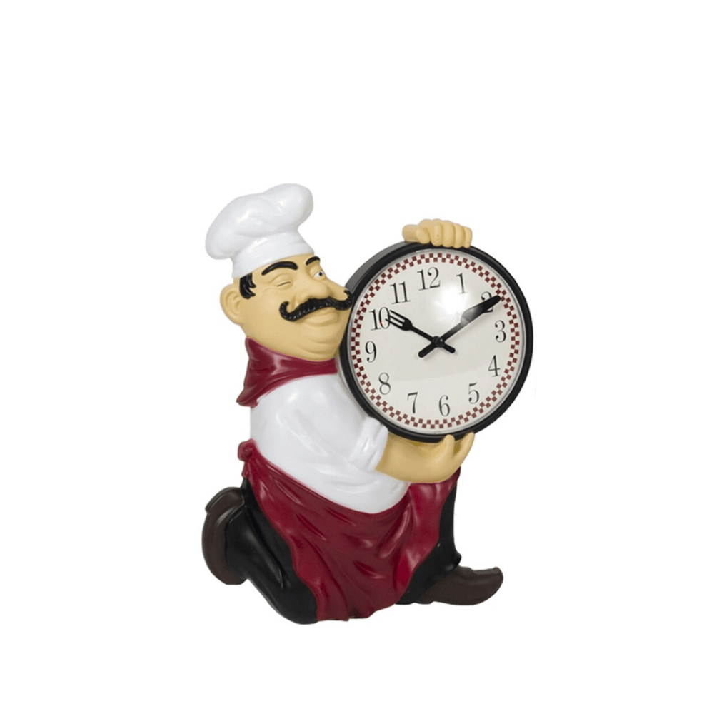 Alpha 55 Horloge à poser Chef cuistot – Déco cuisine