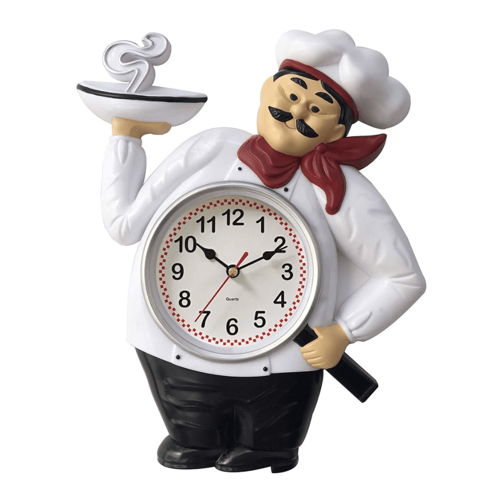 Alpha 55 Horloge murale Chef cuistot – Déco cuisine