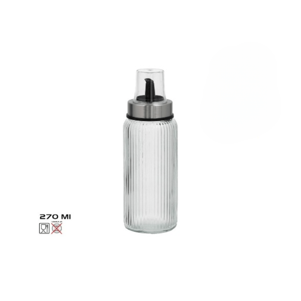 Alpha 55 Huilière en verre 270ml motif strip élégante