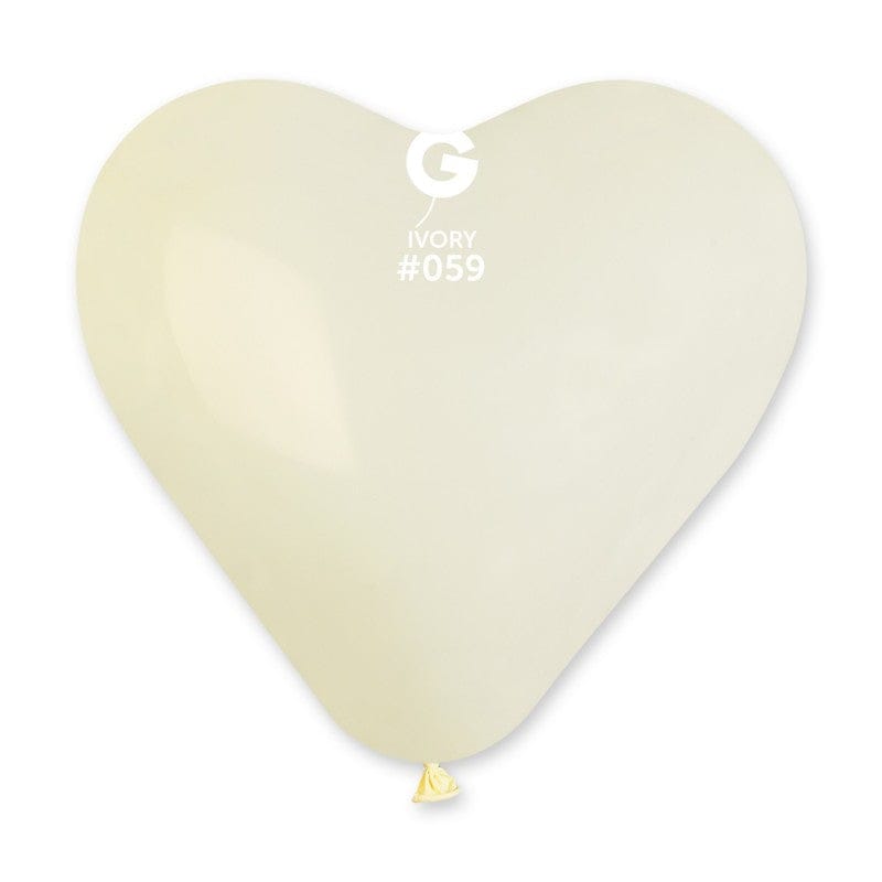 Alpha 55 Ivoire Set de 25 ballons cœur – Décoration romantique