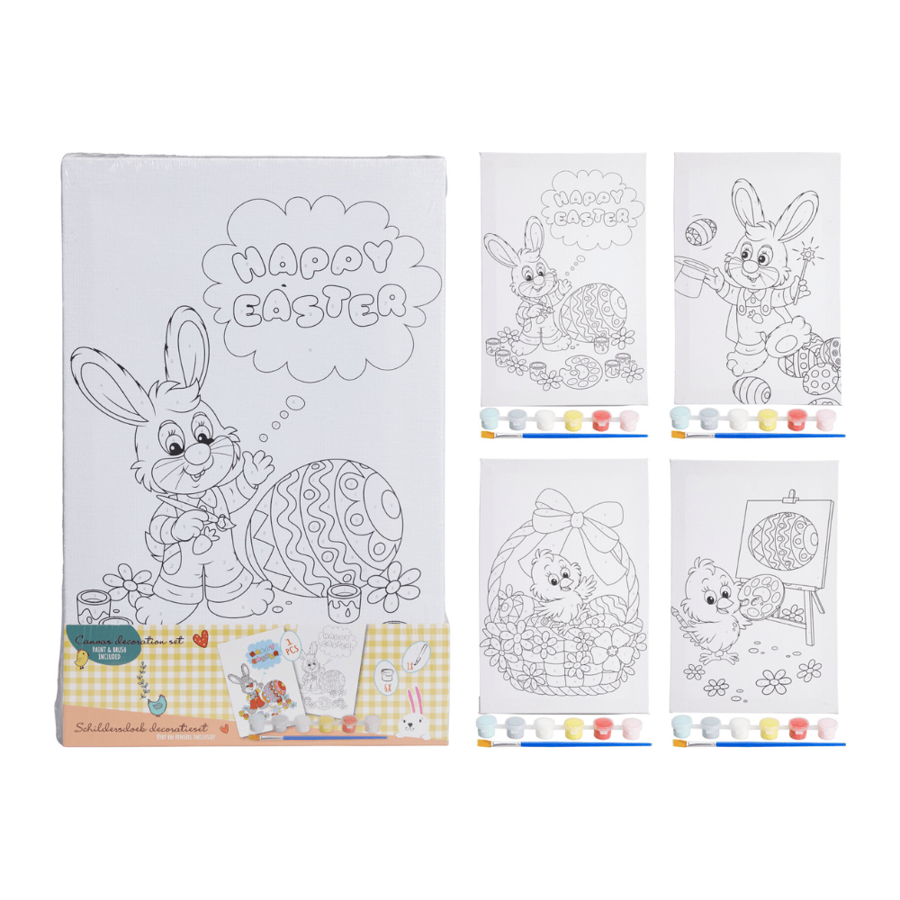 Alpha 55 Kit peinture sur toile avec pinceau & 6 couleurs