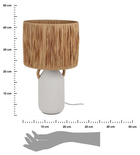 Alpha 55 Lampe de table en céramique osier 29x12 cm