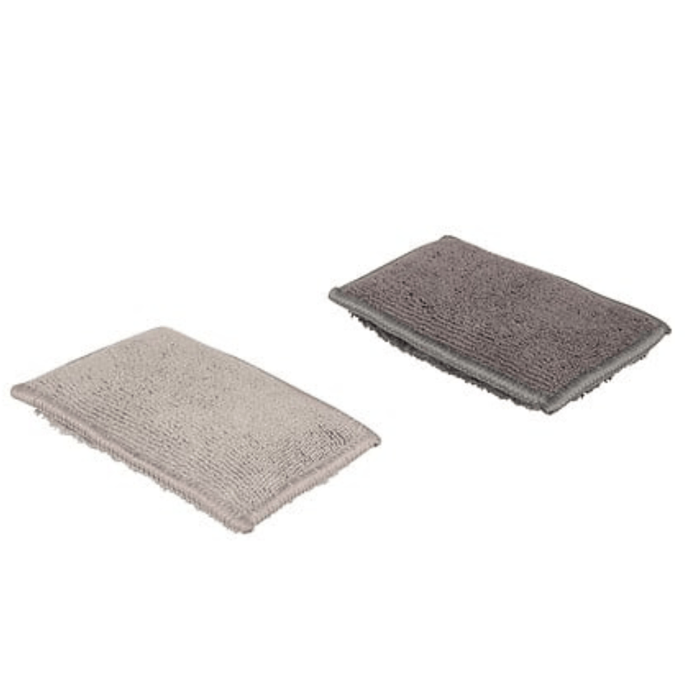 Alpha 55 Lot de 2 éponges double face microfibre gris