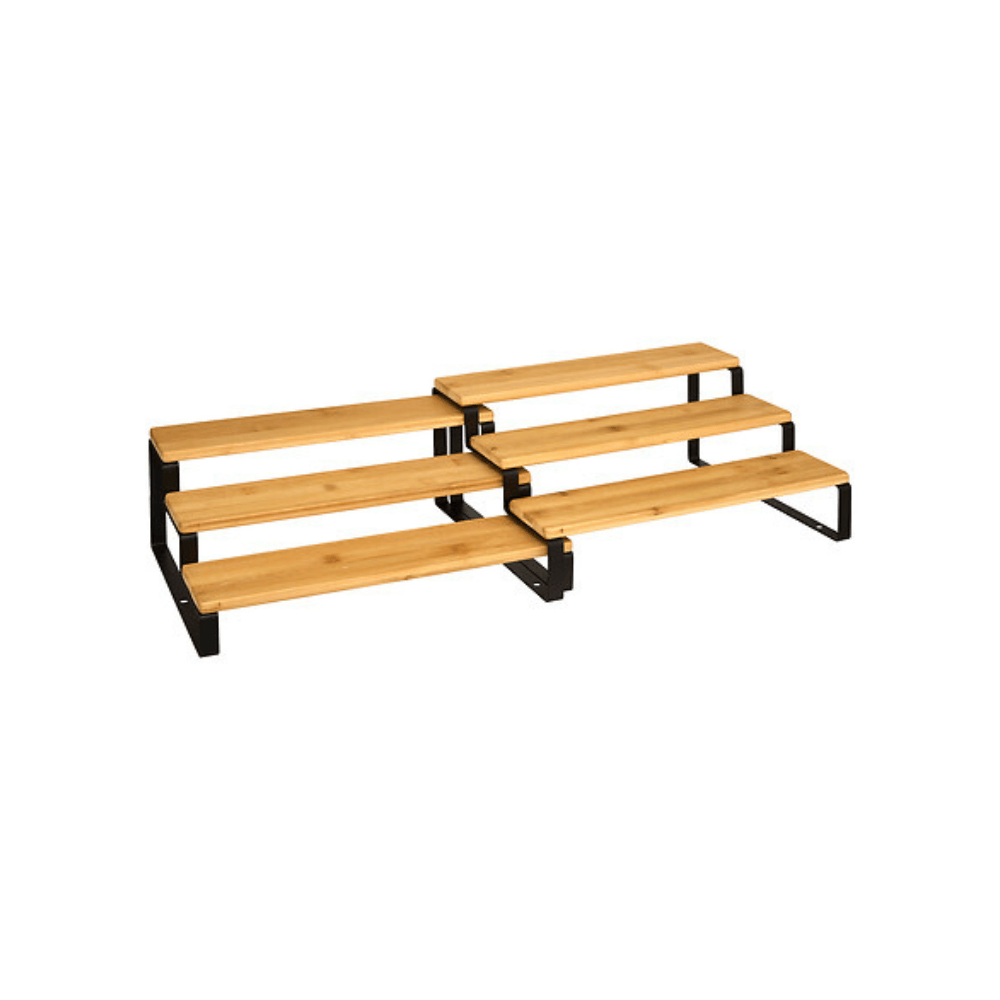 Alpha 55 Lot de 2 étagères épices extensible Ordera en bambou