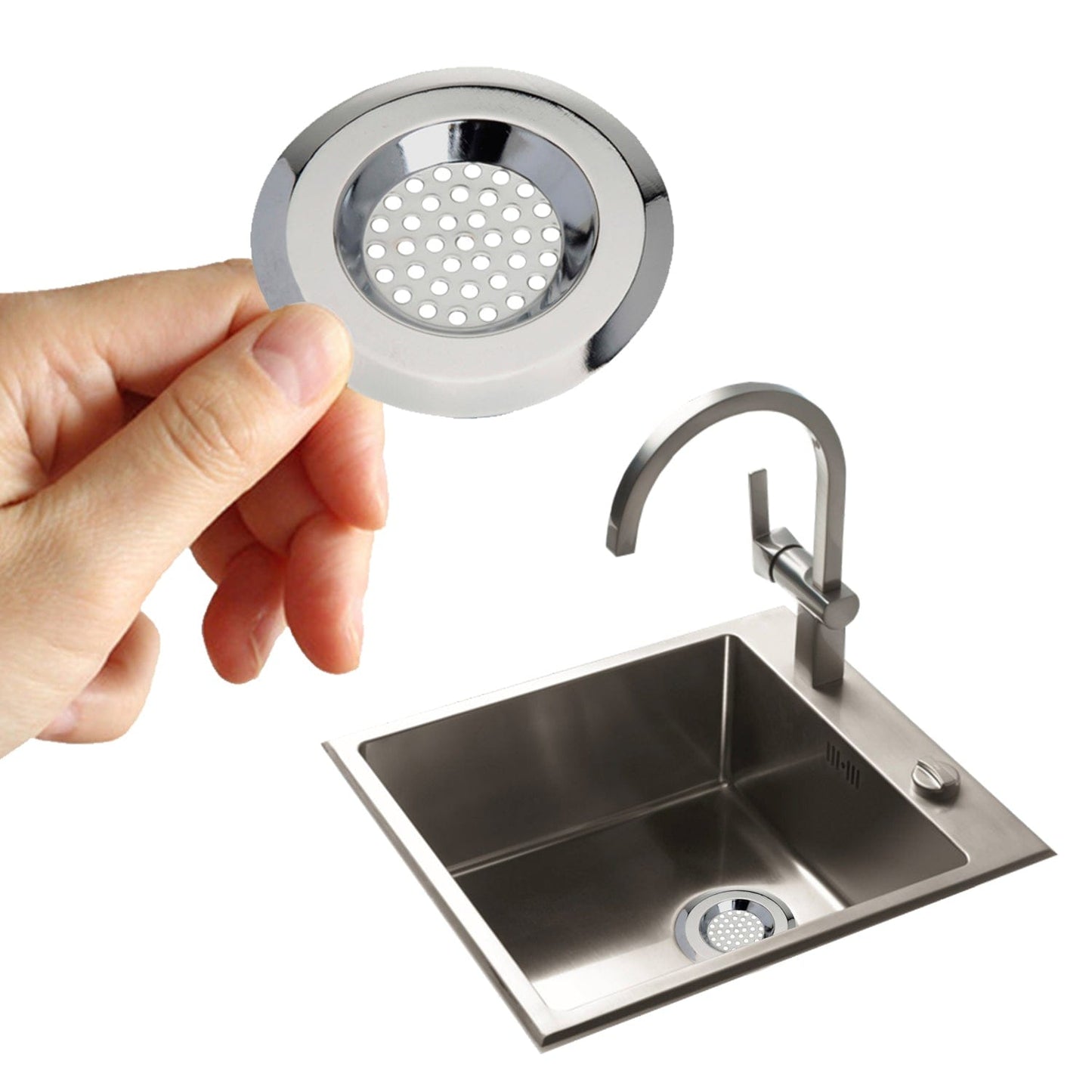 Alpha 55 Lot de 3 filtres évier diamètre 8 cm