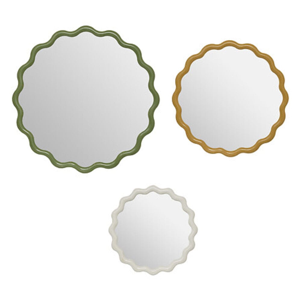 Alpha 55 Lot de 3 miroirs vague Judy – Design rond & moderne