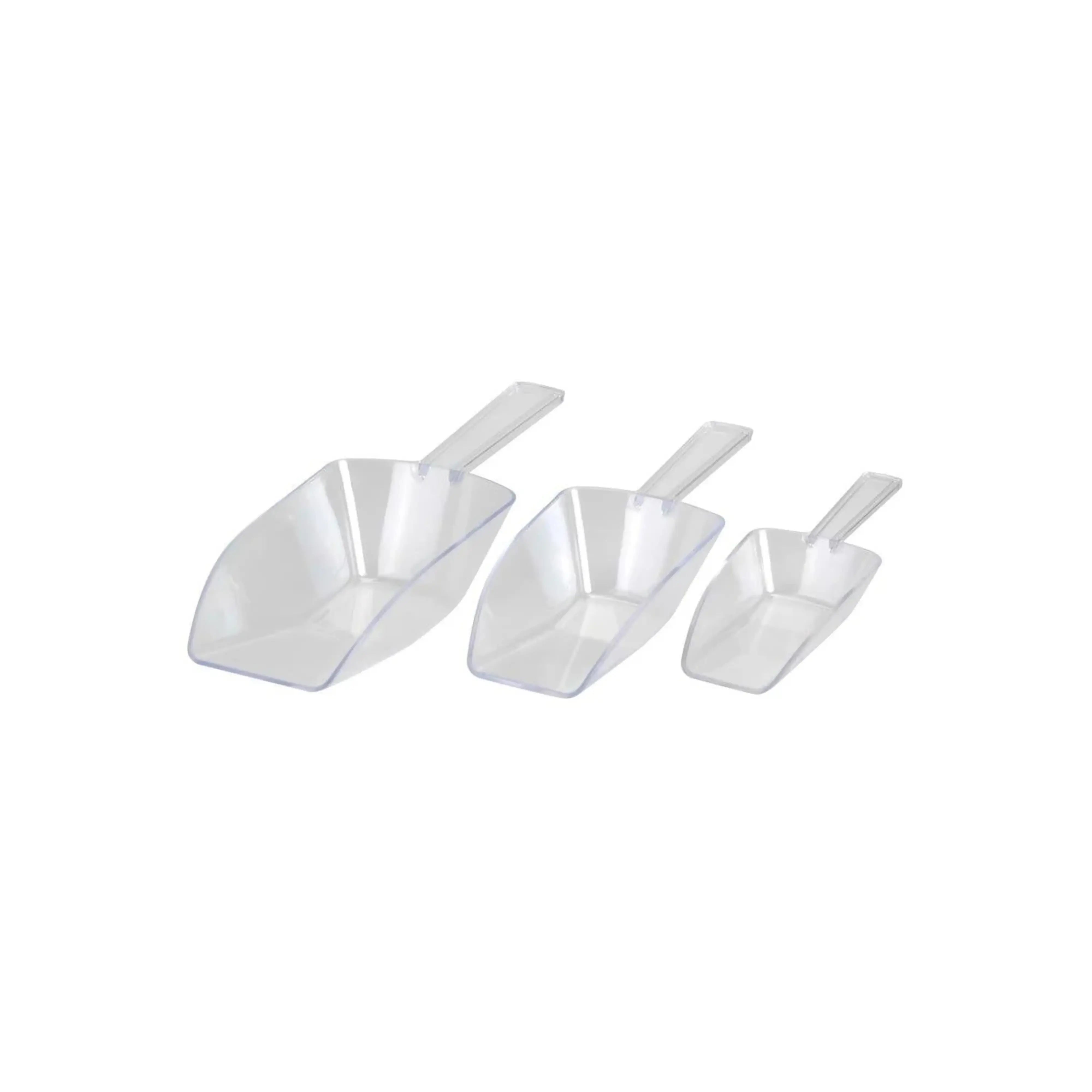 Lot De 3 Pelles à Riz En Plastique Avec Mousquetons - Pelle à Farine, Glaçons, Céréales & Nourriture Animaux