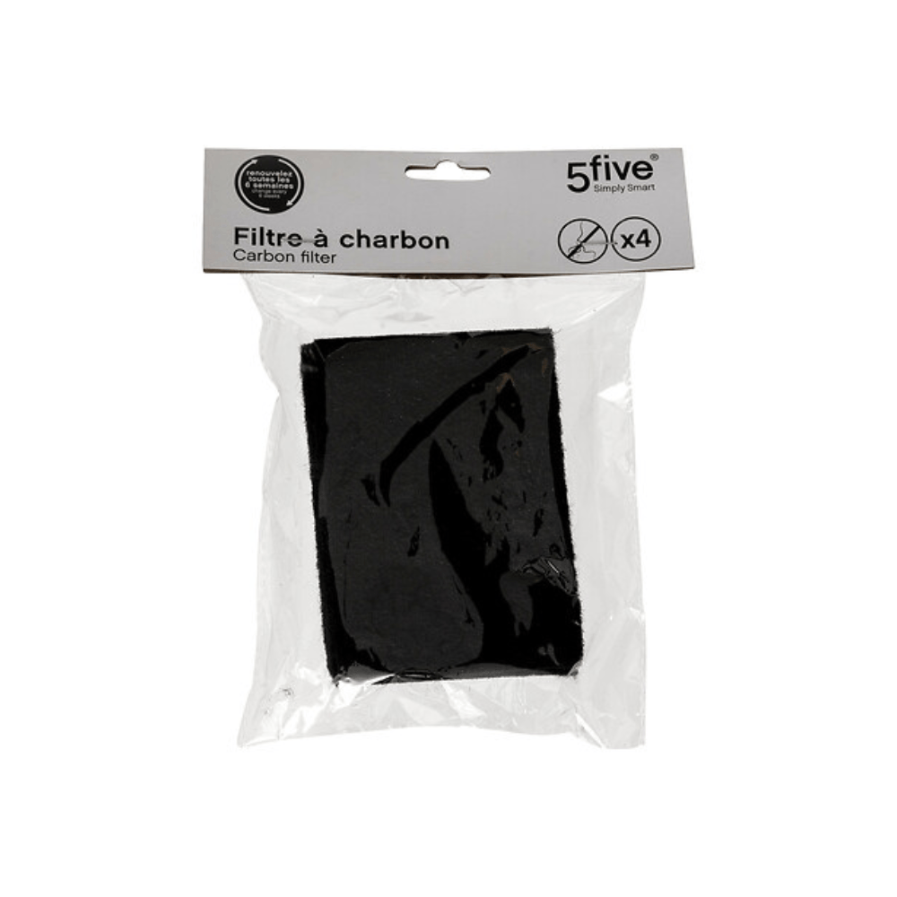 Alpha 55 Lot de 4 Filtres à Charbon pour Poubelle Safir