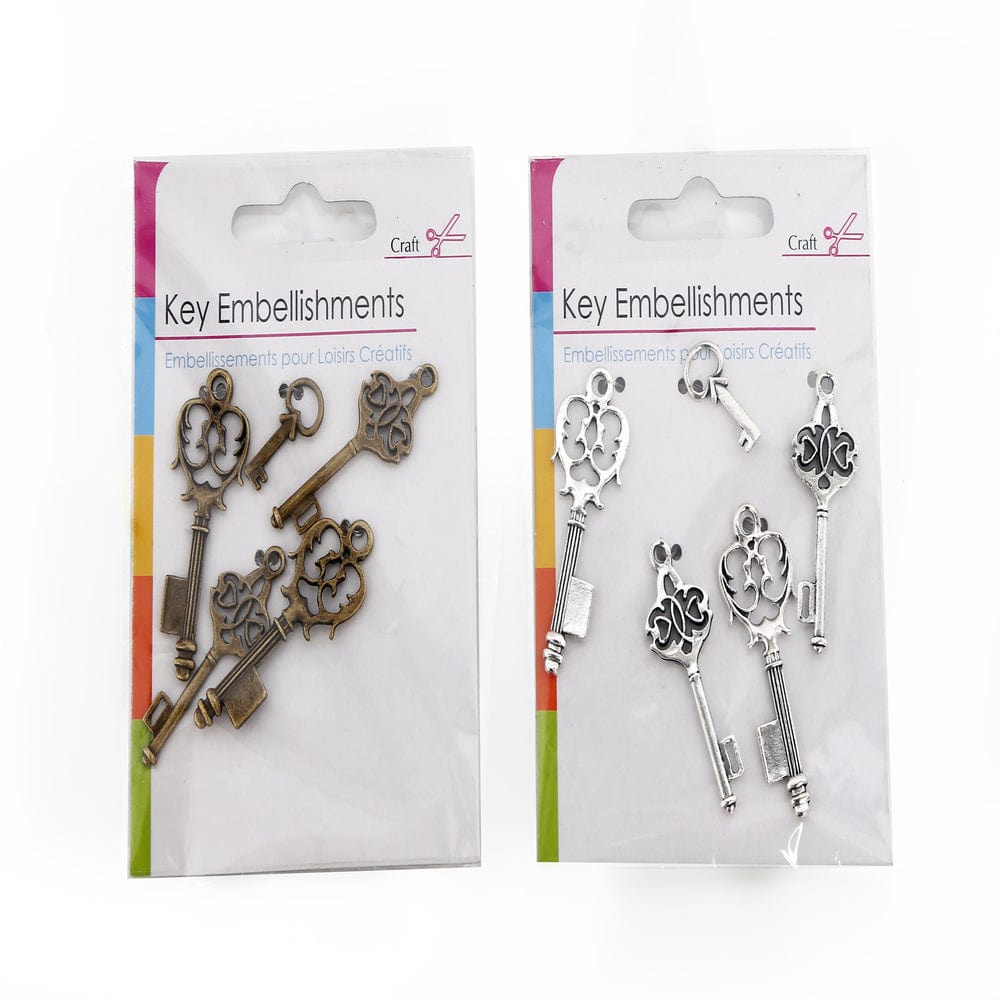 Alpha 55 Lot de 5 embellissements décoratifs en forme de clés