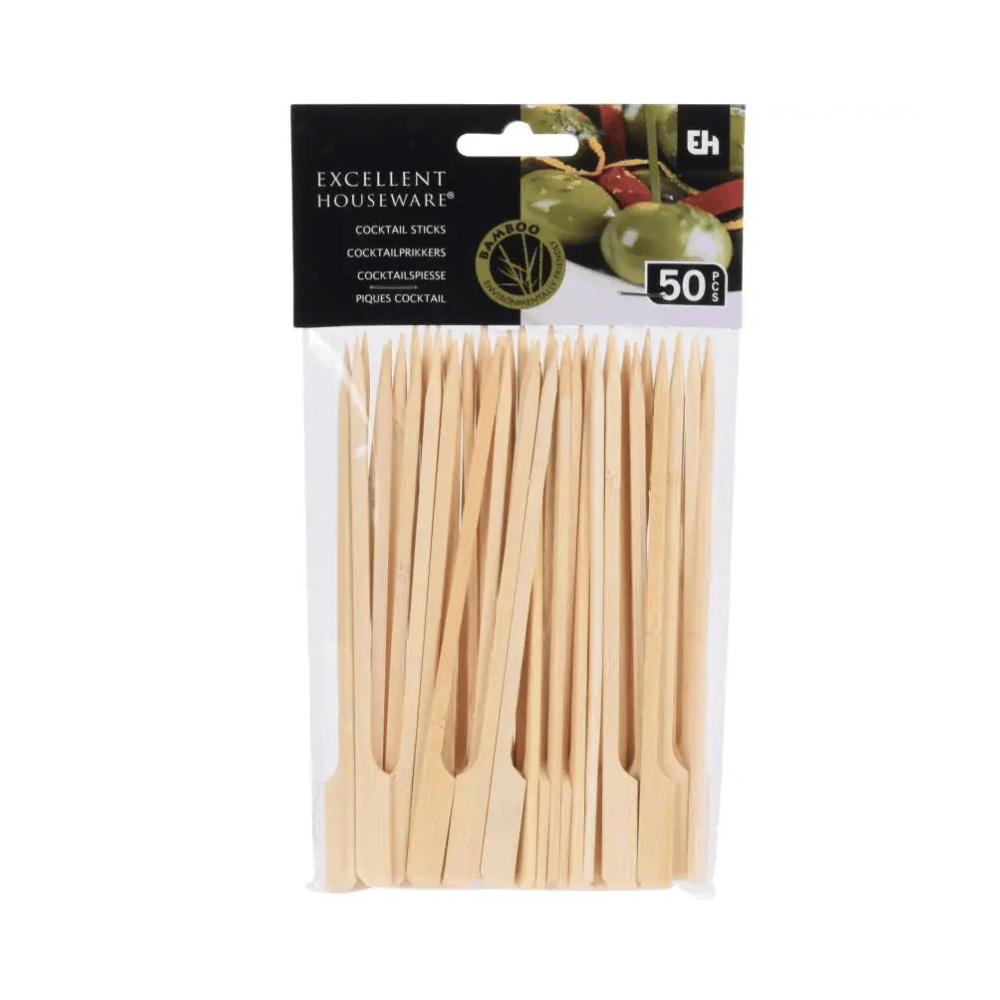 Alpha 55 Lot de 50 Piques à Cocktail en Bambou – Naturels & Pratiques
