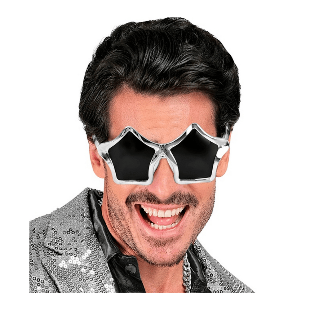 Alpha 55 Lunettes Fête Étoiles Argentées – Accessoire Festif