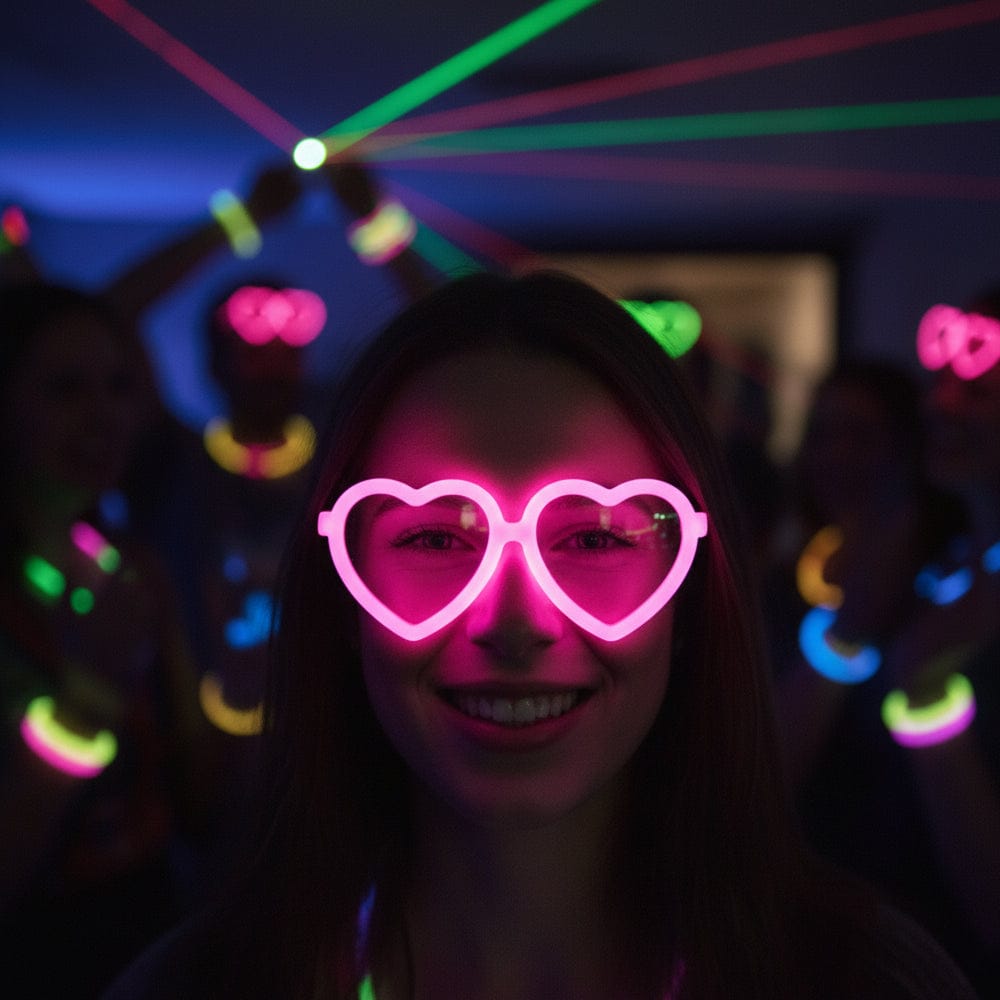 Alpha 55 Lunettes Lumiostick Cœur – Accessoire Fluorescent Fête