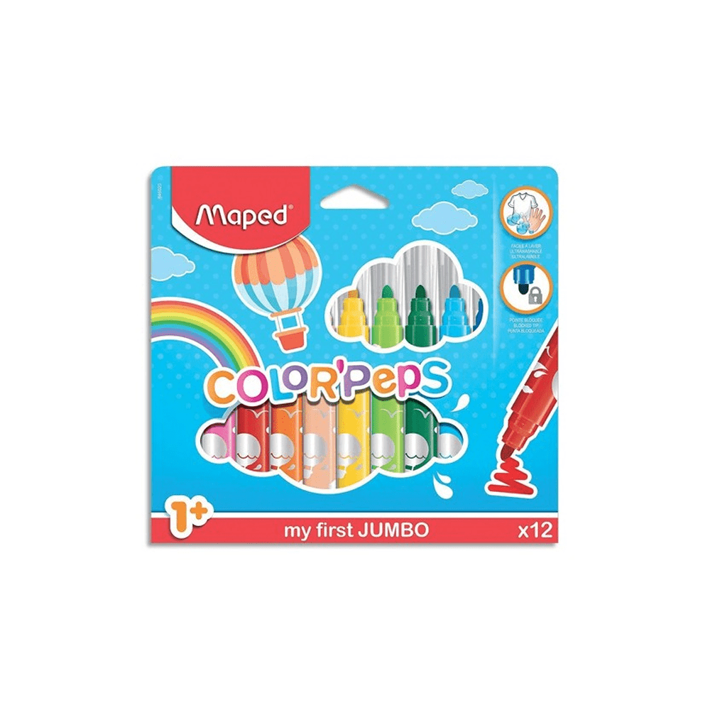 Alpha 55 Maped color'peps feutre x12 my first jumbo