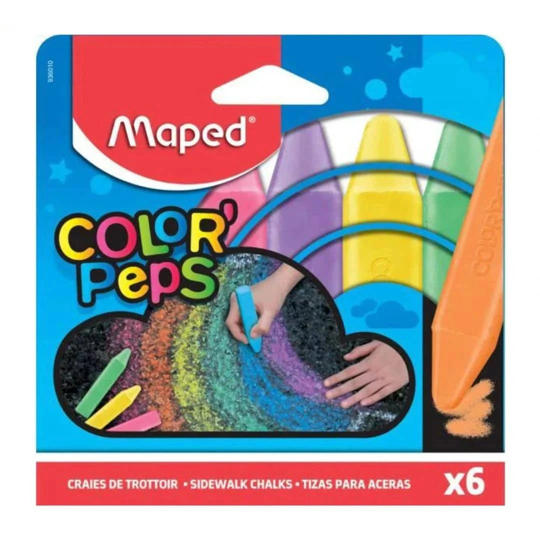 Alpha 55 Maped Color'peps set de 6 craies trottoir