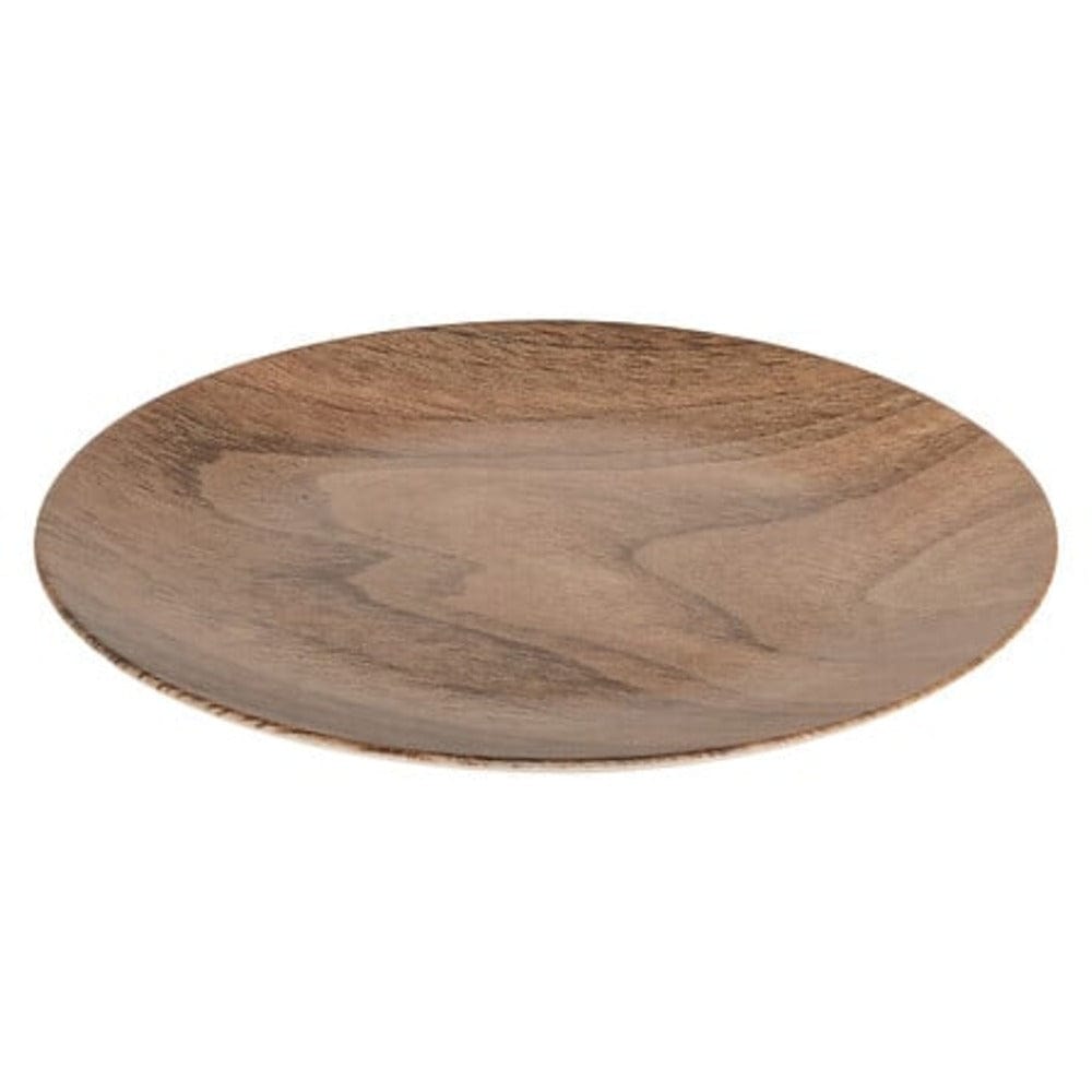 Alpha 55 Marron Assiette plate effet bois