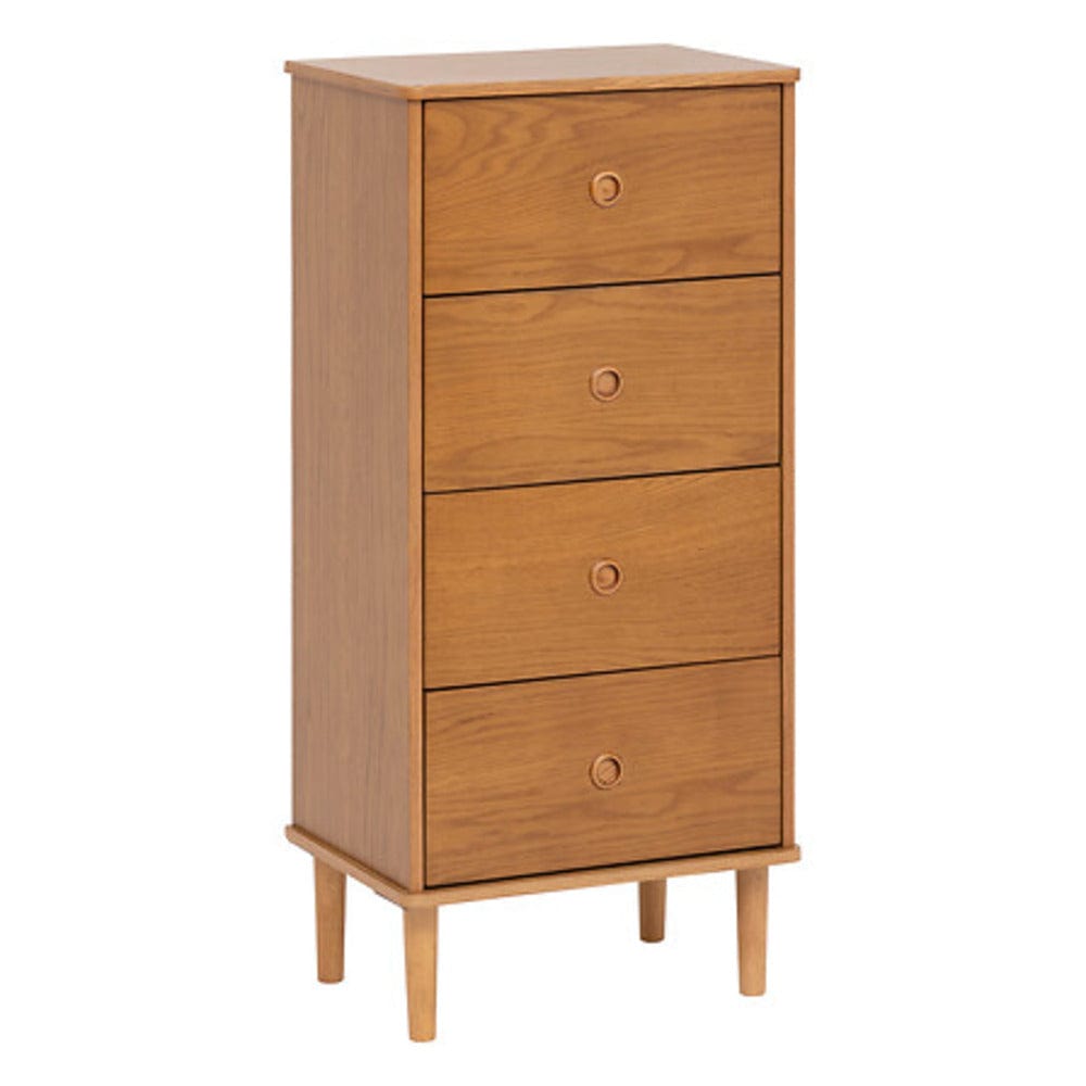 Alpha 55 Marron Meuble chiffonnier 4 tiroirs en bois