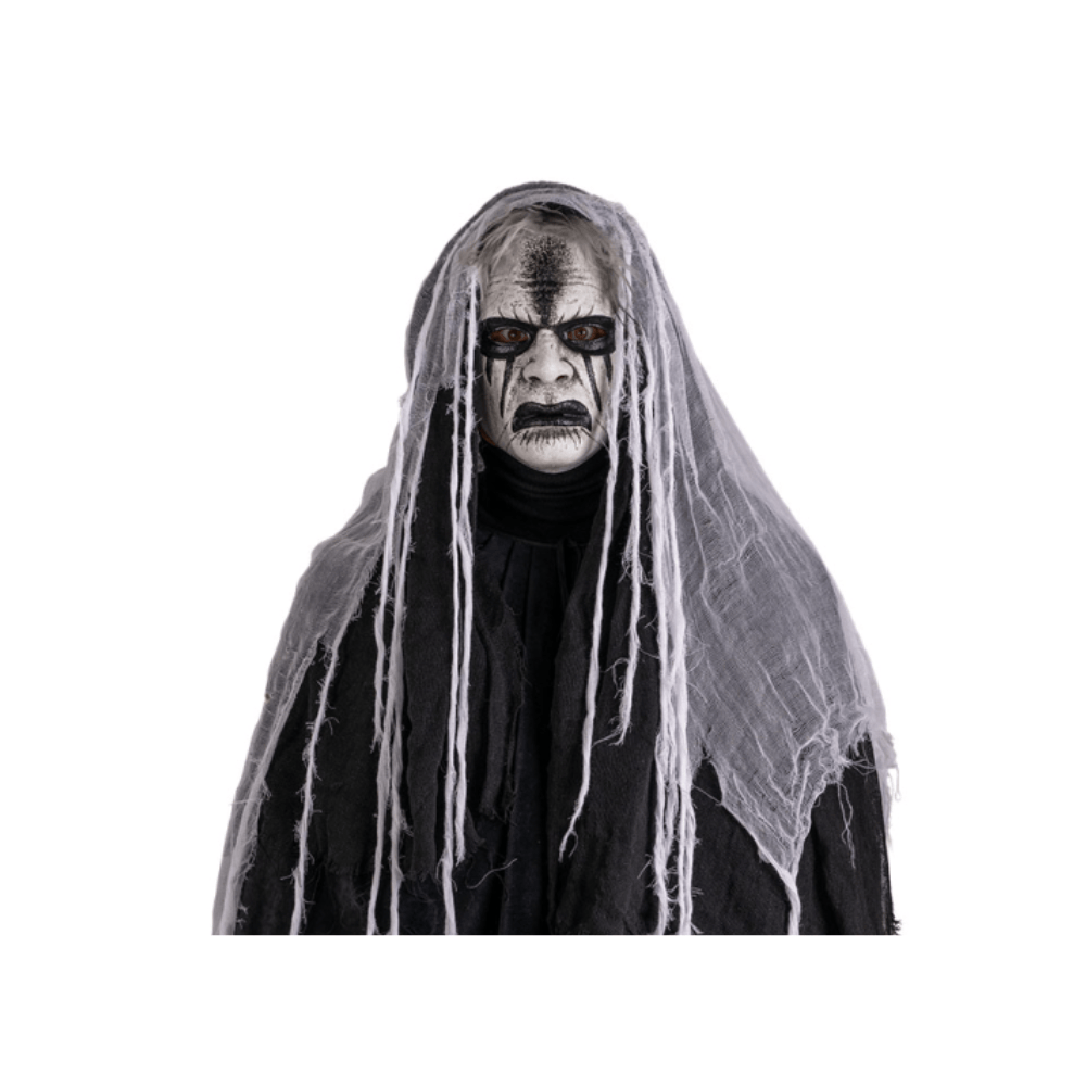 Alpha 55 Masque Zombie Luxe Jute Capuche Blanc – Halloween