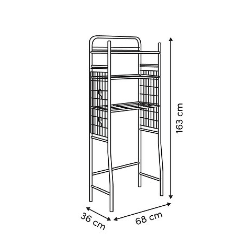 Alpha 55 Meuble Buanderie Linea 163 cm en métal