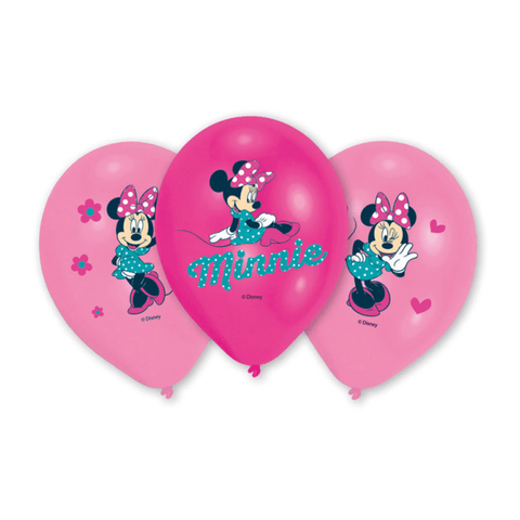Alpha 55 Minnie, lot de 6 ballons latex 28 cm