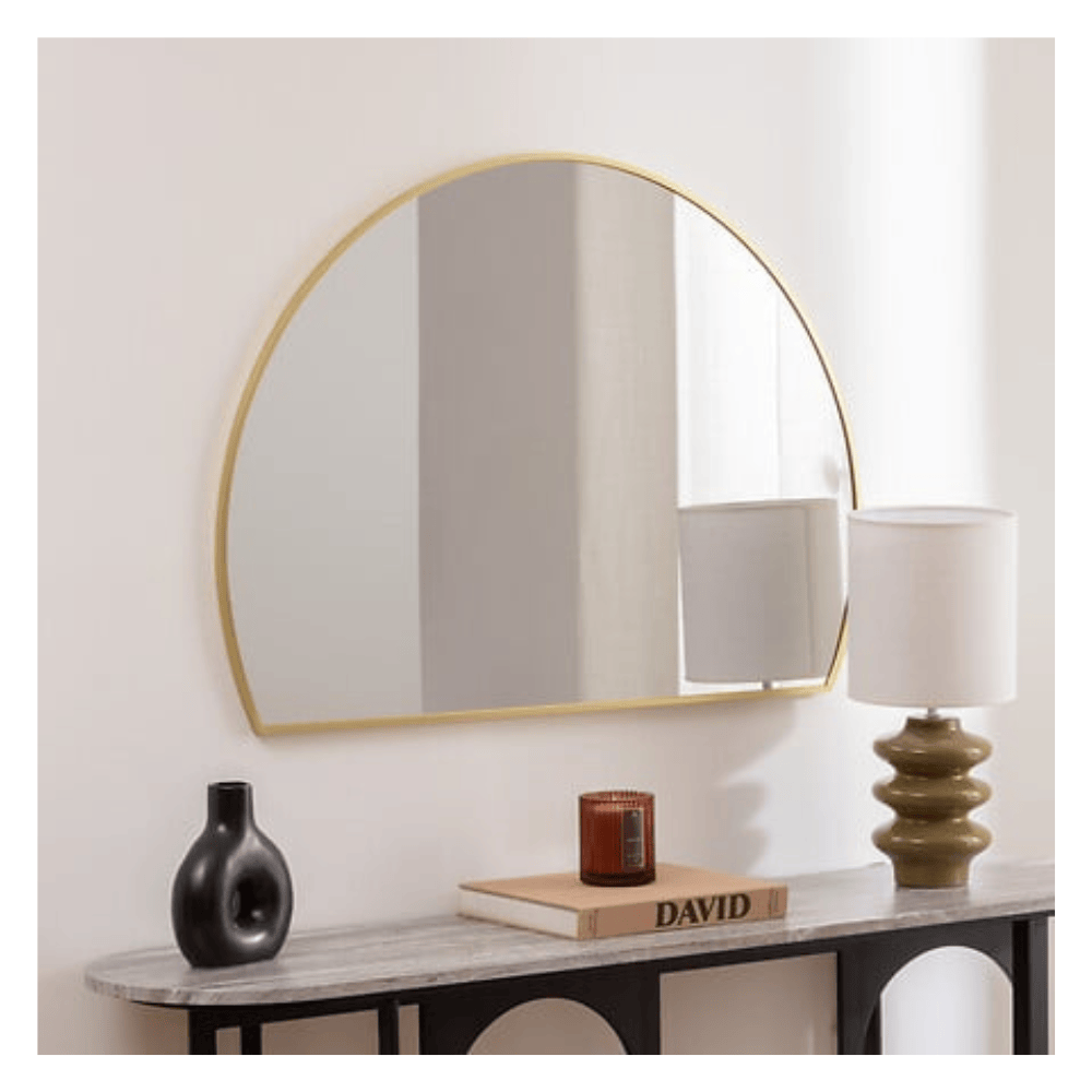 Alpha 55 Miroir Alice en métal doré – Chic & intemporel