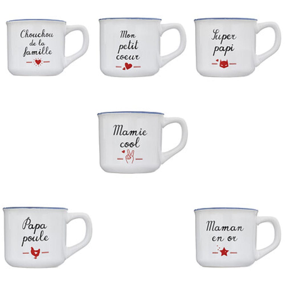 Alpha 55 Mug en émail avec messages