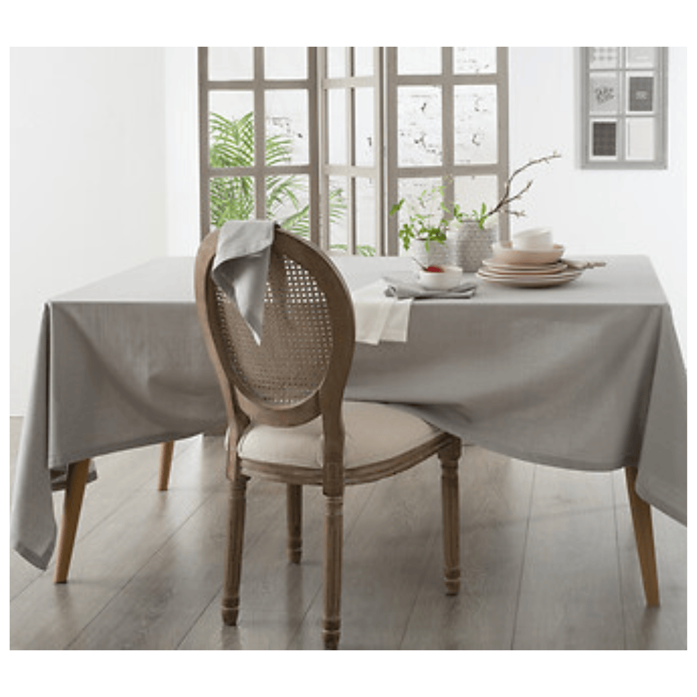 Alpha 55 Nappe Chambray Jane 140 x 240 cm Gris Clair