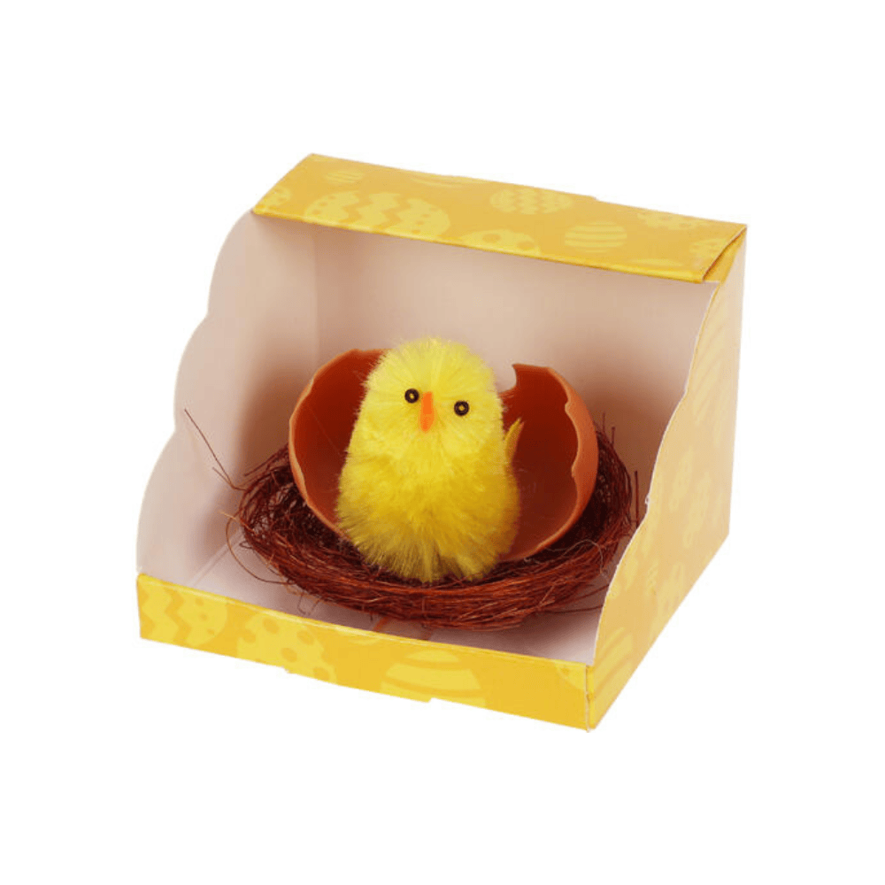 Alpha 55 Nid en polyester avec poussins peluche – Déco Pâques