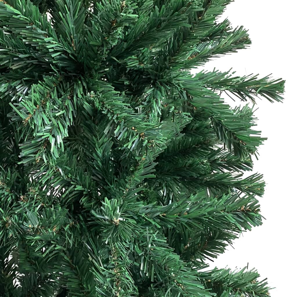Alpha 55 Noël, déco à poser : Arche de sapin avec 2 pieds en métal vert 150 x 30 x 240 Cm