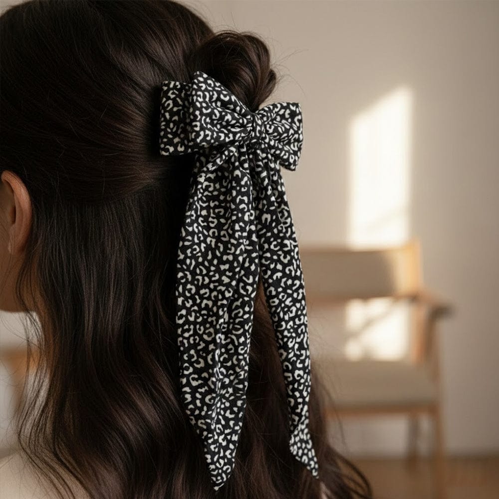 Alpha 55 Nœud tissu double animal – Accessoire cheveux tendance