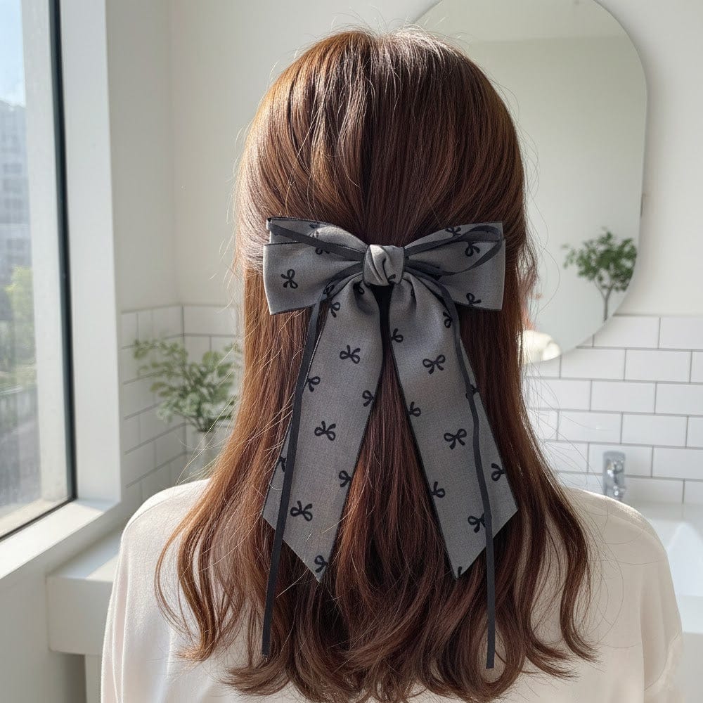 Alpha 55 Nœud tissu double nœuds – Accessoire cheveux élégant
