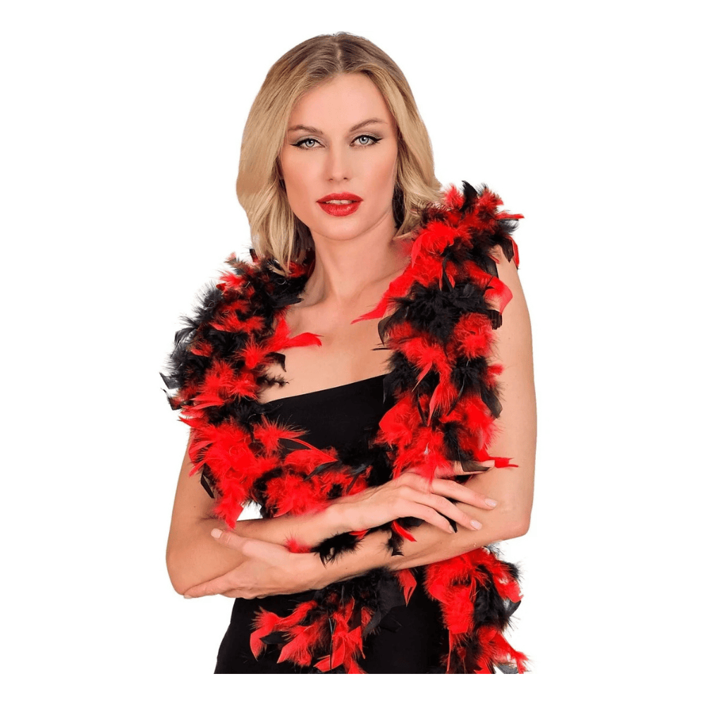 Alpha 55 Noir-Rouge Boa 180 cm 50 g – Accessoire Déguisement