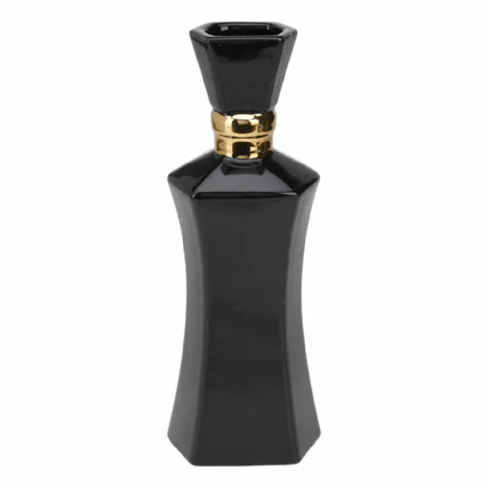 Alpha 55 Noir Vase en céramique en forme de flacon de parfum