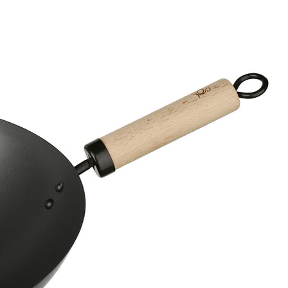 Alpha 55 Noir Wok avec manche en bois