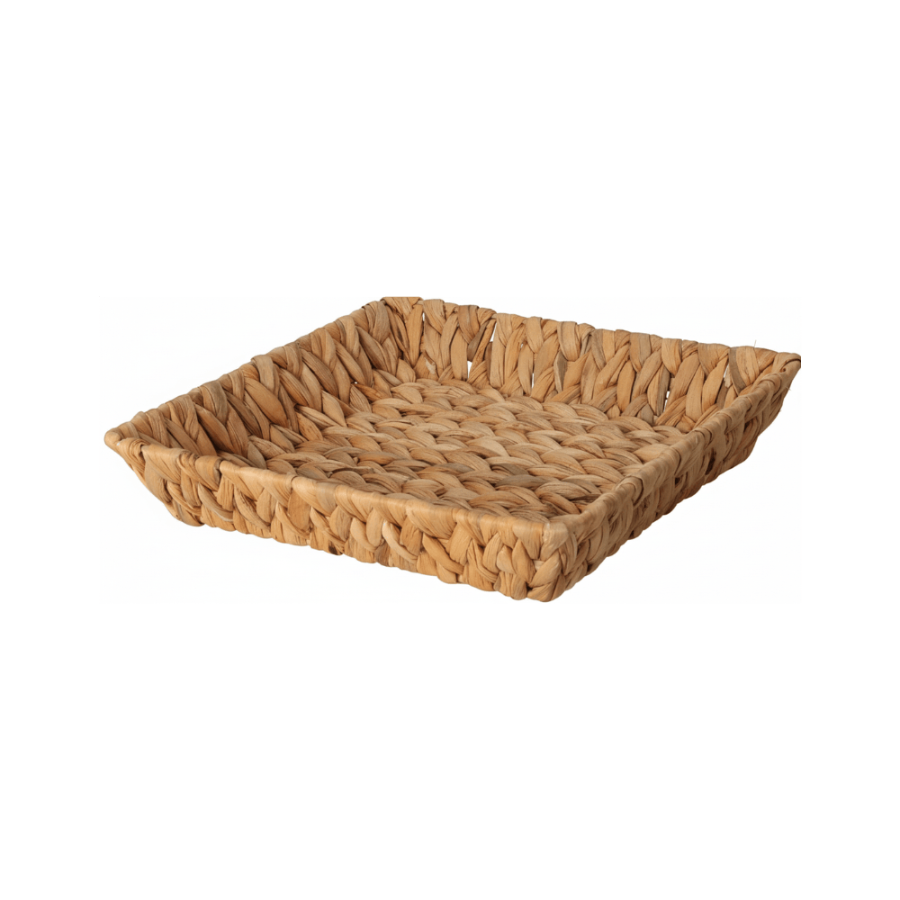 Alpha 55 Panier carré en jacinthe beige naturel