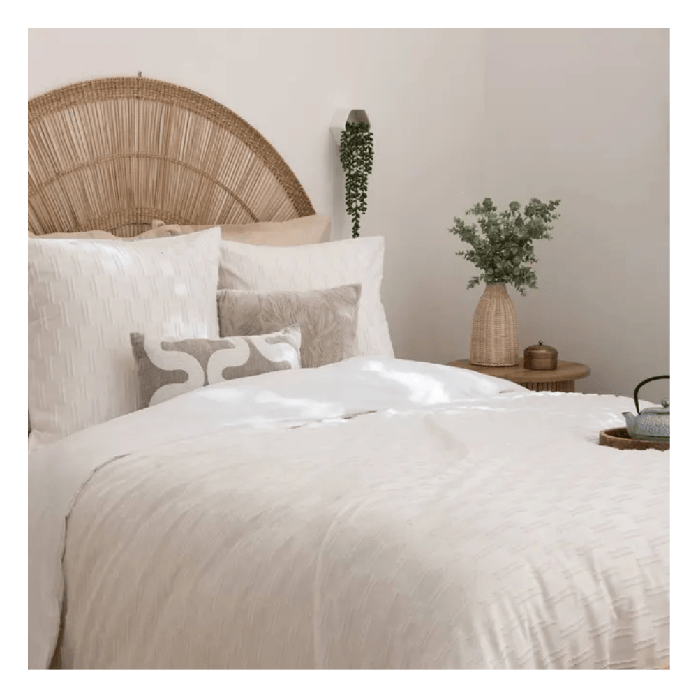 Alpha 55 Parure de Lit Jacquard Edie 260 x 240 cm Blanc