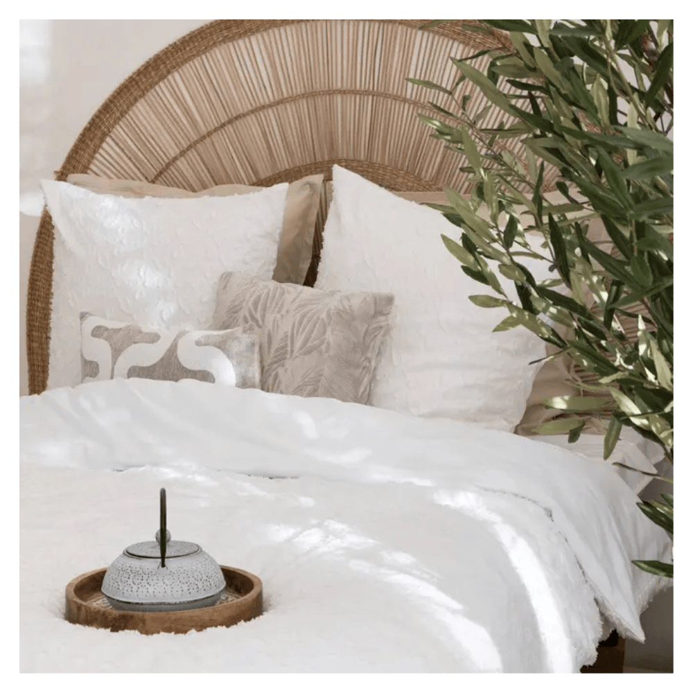 Alpha 55 Parure de Lit Jacquard Swan 260 x 240 cm Blanc
