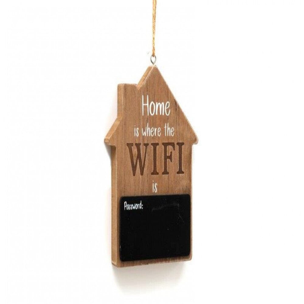 Alpha 55 Plaque Wifi en forme de maison en bois