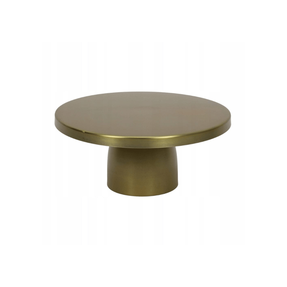 Alpha 55 Plat à Gâteau sur Pied en Inox Doré – Chic & Élégant
