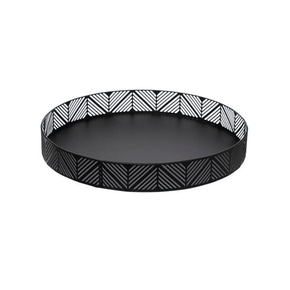 Alpha 55 Plateau avec frise noire – Élégance moderne