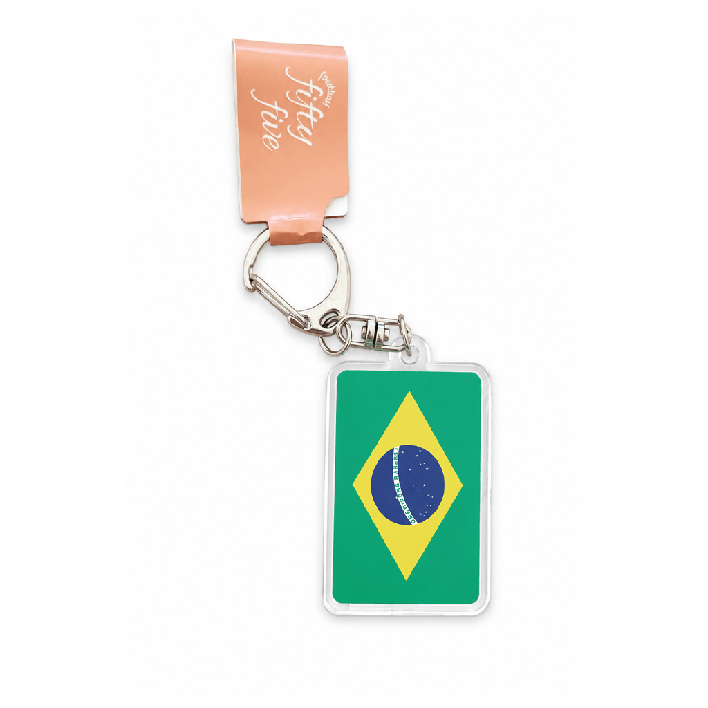 Alpha 55 Porte-Clé Drapeau Brésil Élégant