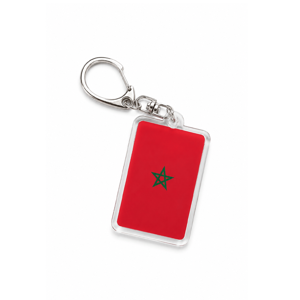 Alpha 55 Porte-Clé Drapeau Maroc Élégant
