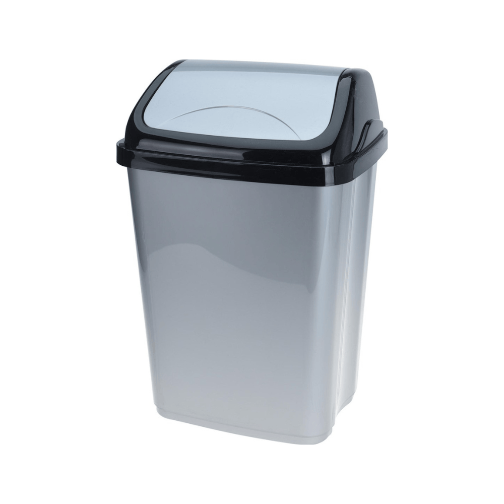 Alpha 55 Poubelle en plastique 16L gris pratique