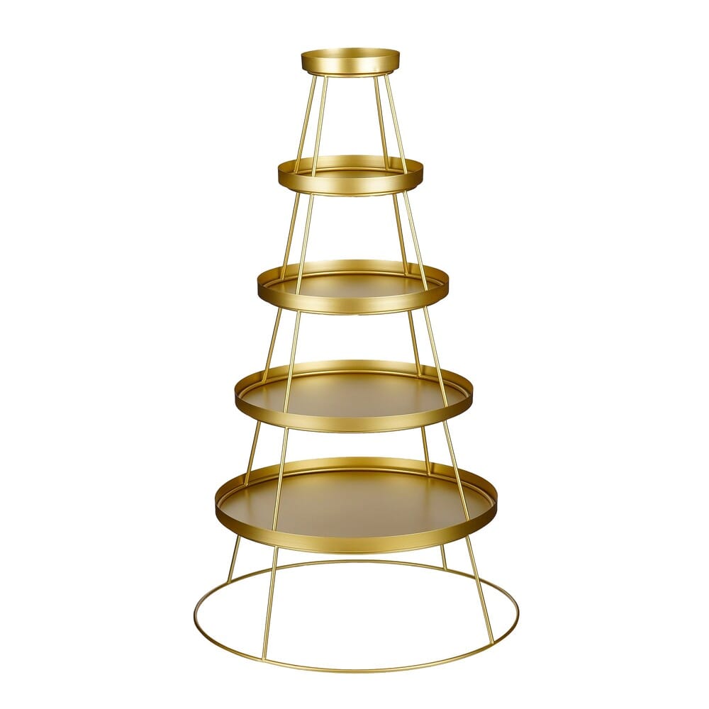 Alpha 55 Présentoir en Métal 5 Niveaux Doré – Élégant & Pratique