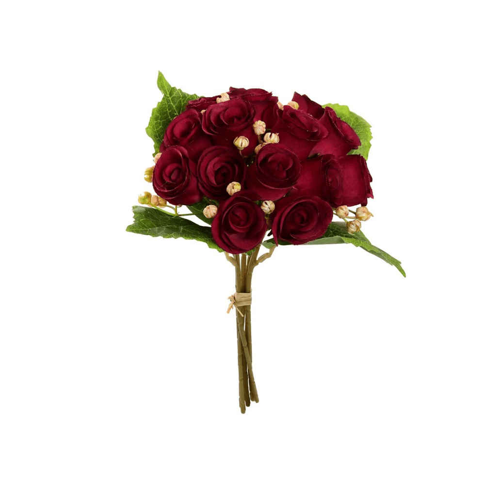 Alpha 55 Rouge Bouquet de 5 roses décoratives élégantes