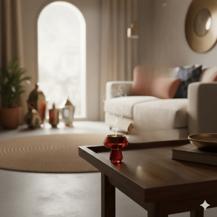 Alpha 55 Rouge Mbikhra Champignon – Encensoir Moderne au Design Unique