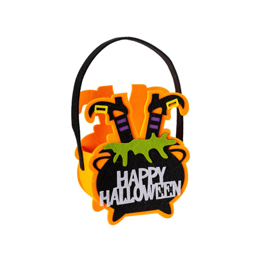 Alpha 55 sac bombon Orange Sac en Feutre Jambes de Sorcière 24 cm – Halloween